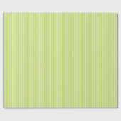 Papier Cadeau Cadeau rayures vertes et blanches mignon prep (Plat)