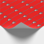 Papier Cadeau Cadeau Red Lacrosse (Coin)