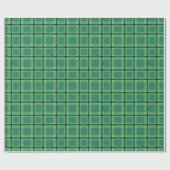 Papier Cadeau Cadeau simple Motif Tartan Vert (Plat)