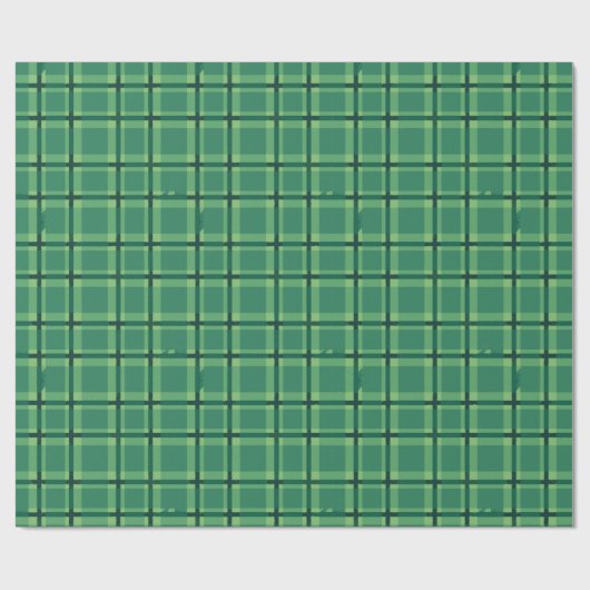 Papier Cadeau Cadeau simple Motif Tartan Vert (Plat)