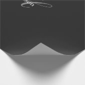 Papier Cadeau Cadeau spécial simple monogramme gris noir (Coin)
