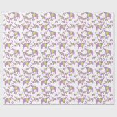 Papier Cadeau Cadeau vert pourpre de lavande d'enveloppe de (Plat)