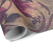 Papier Cadeau Cadeau vintage gothique foncé (Coin rond)