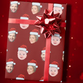 Papier Cadeau Cadeau Visage de Santa Hat, Personnalisé Visage 3