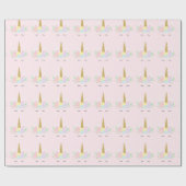 Papier Cadeau Cadeau Visage Unicorne (Plat)