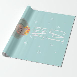 Papier Cadeau Cadeaux Cat King Pour Amoureux de les chats