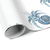 Papier Cadeau Cadeaux côtiers nautiques de plage d'océan de (Coin rond)