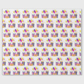 Papier Cadeau Cadeaux d'anniversaire (Plat)