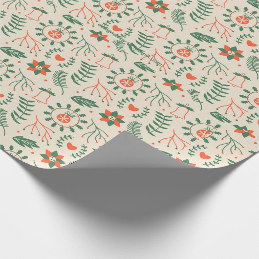 Papier Cadeau Cadeaux d'aquarelle Noël Présents Papier d'envelop (Coin)