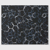 Papier Cadeau Cadeaux de chimie de formule chimique (Plat)