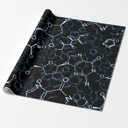 Papier Cadeau Cadeaux de chimie de formule chimique (Déroulé)