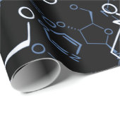 Papier Cadeau Cadeaux de chimie de formule chimique (Coin rond)