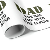 Papier Cadeau Cadeaux de fête des pères (Coin rond)