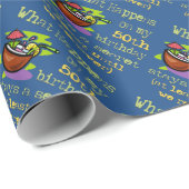 Papier Cadeau Cadeaux de fête du 50e anniversaire. Que se passe- (Coin rond)