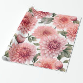 Papier Cadeau Cadeaux de fête rose pétales (Déroulé)