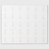 Papier Cadeau Cadeaux de l'Esprit Saint en 3D Look Script doré (Plat)