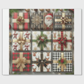 Papier Cadeau cadeaux de Noël (Plat)