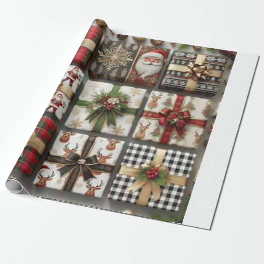Papier Cadeau cadeaux de Noël (Déroulé)