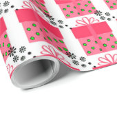 Papier Cadeau Cadeaux de Noël (Coin rond)