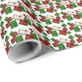 Papier Cadeau Cadeaux de Noël (Coin rond)
