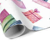 Papier Cadeau Cadeaux de Noël (Coin rond)