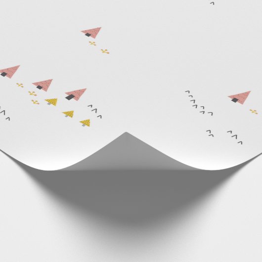 Papier Cadeau Cadeaux de Noël à la Pine d'hiver scandinave (Coin)