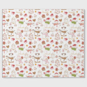 Papier Cadeau Cadeaux de Noël des Snowmen Cadeaux Noël blanc (Plat)