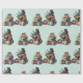 Papier Cadeau Cadeaux de Noël en aquarelle (Plat)