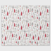 Papier Cadeau Cadeaux de Noël Festif (Plat)