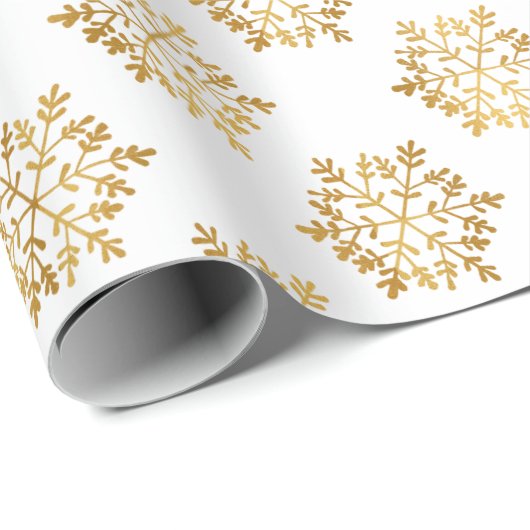 Papier Cadeau Cadeaux de Noël Gold Motif (Coin rond)