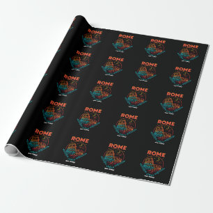 Papier Cadeau Cadeaux de Souvenirs Vintage Roma Italia Colosseum