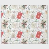 Papier Cadeau Cadeaux de vacances Papier d'enveloppement de styl (Plat)
