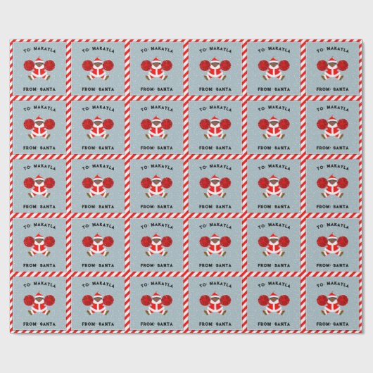 Papier Cadeau Cadeaux de vacances pom-pom girl (Plat)