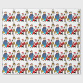 Papier Cadeau Cadeaux drôles de Noël (Plat)