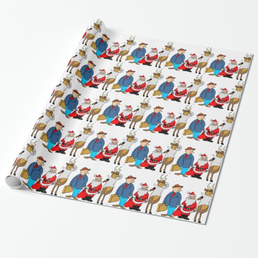 Papier Cadeau Cadeaux drôles de Noël (Déroulé)