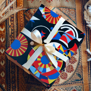 Papier Cadeau Cadeaux du carnaval de Kaleidoscope géométrique