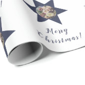 Papier Cadeau 🎄 cadeaux festifs avec Joyeux Noël personnalisé (Coin rond)