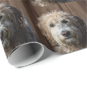Papier Cadeau Cadeaux impressionnants de chiot de Labradoodle (Coin rond)