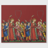 Papier Cadeau Cadeaux médiévaux (Plat)