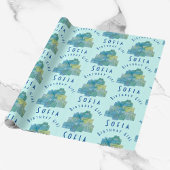Papier Cadeau Cadeaux mignons pour Anniversaire Fille Bleu Vert