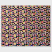 Papier Cadeau Cadeaux multicolores Aquarelle transparente (Plat)