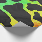 Papier Cadeau Cadeaux noir et arc-en-ciel de vache (Coin)