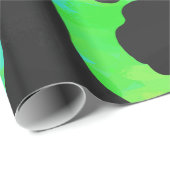 Papier Cadeau Cadeaux noir et arc-en-ciel de vache (Coin rond)