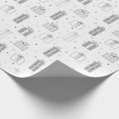 Papier Cadeau Cadeaux noirs et blancs - Papier à envelopper (Coin)