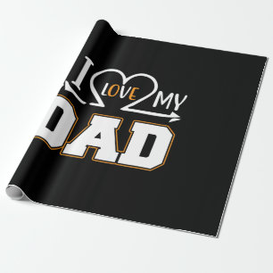 Papier Cadeau Cadeaux papa   J'aime mon père
