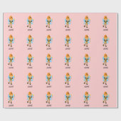 Papier Cadeau Cadeaux personnalisés pour les filles Fée d'abeill (Plat)