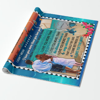 Papier Cadeau Cadeaux pour femme | Lettre à ma femme amour de mo