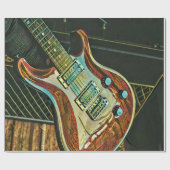 Papier Cadeau Cadeaux pour guitariste (Plat)