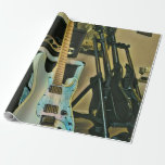 Papier Cadeau Cadeaux pour les amateurs de guitare<br><div class="desc">Cette oeuvre de guitare vintage est adaptée aux joueurs de guitare qui aiment jouer de la guitare. elle peut être offerte en cadeau à un petit ami, une petite amie, ou un papa pour un anniversaire, une fête des pères ou une Saint-Valentin. Le design rétro propose des cadeaux vintages cool...</div>