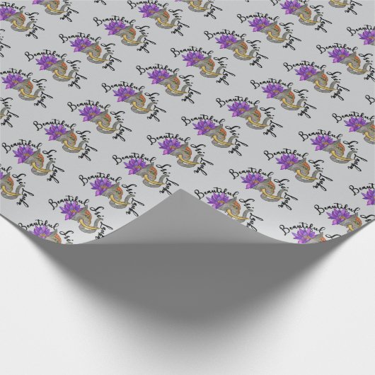 Papier Cadeau Cadeaux sri lankais avec éléphant et lotus (Coin)